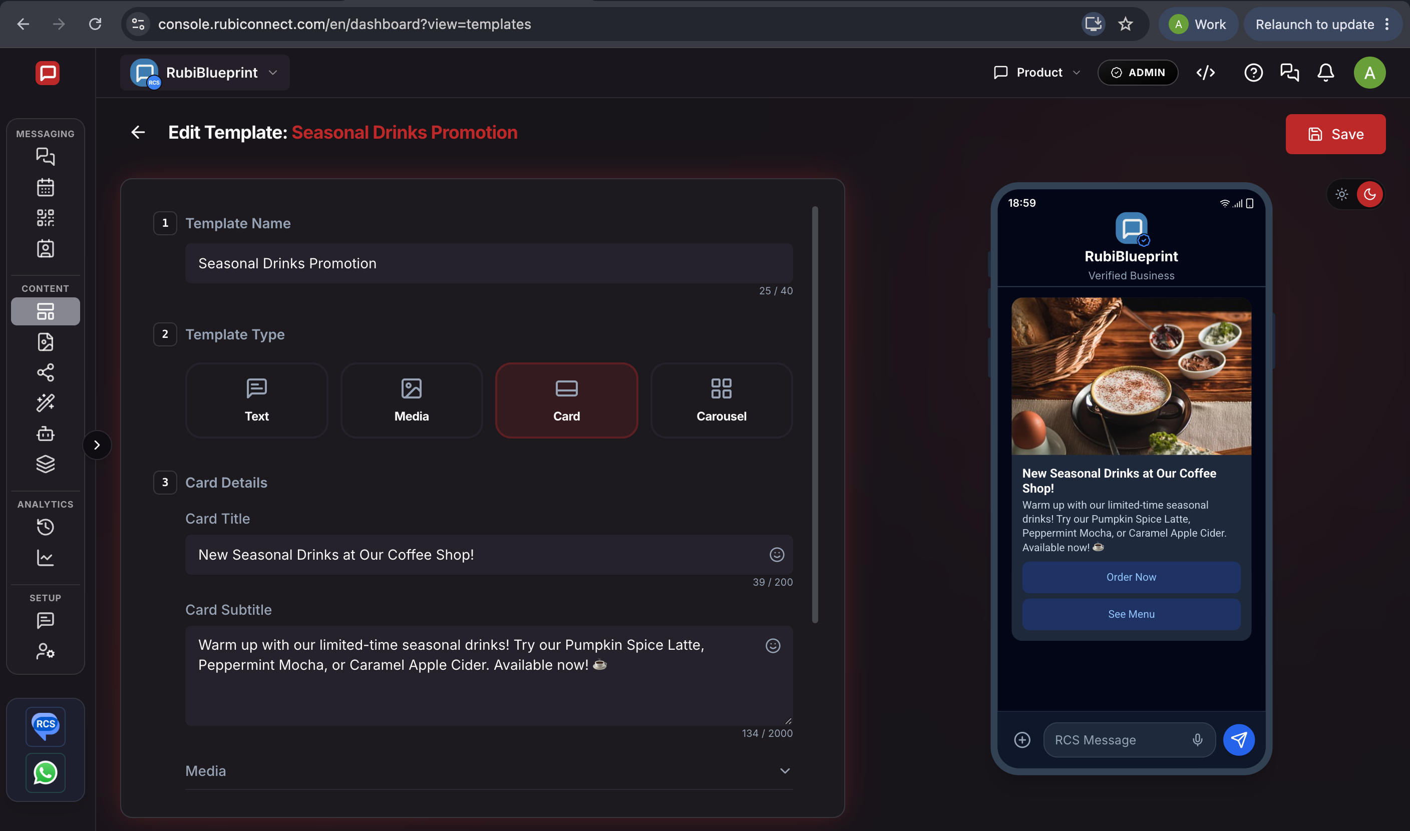 RubiConnect Platform Interactive Workflow Mockup - Slide 3
